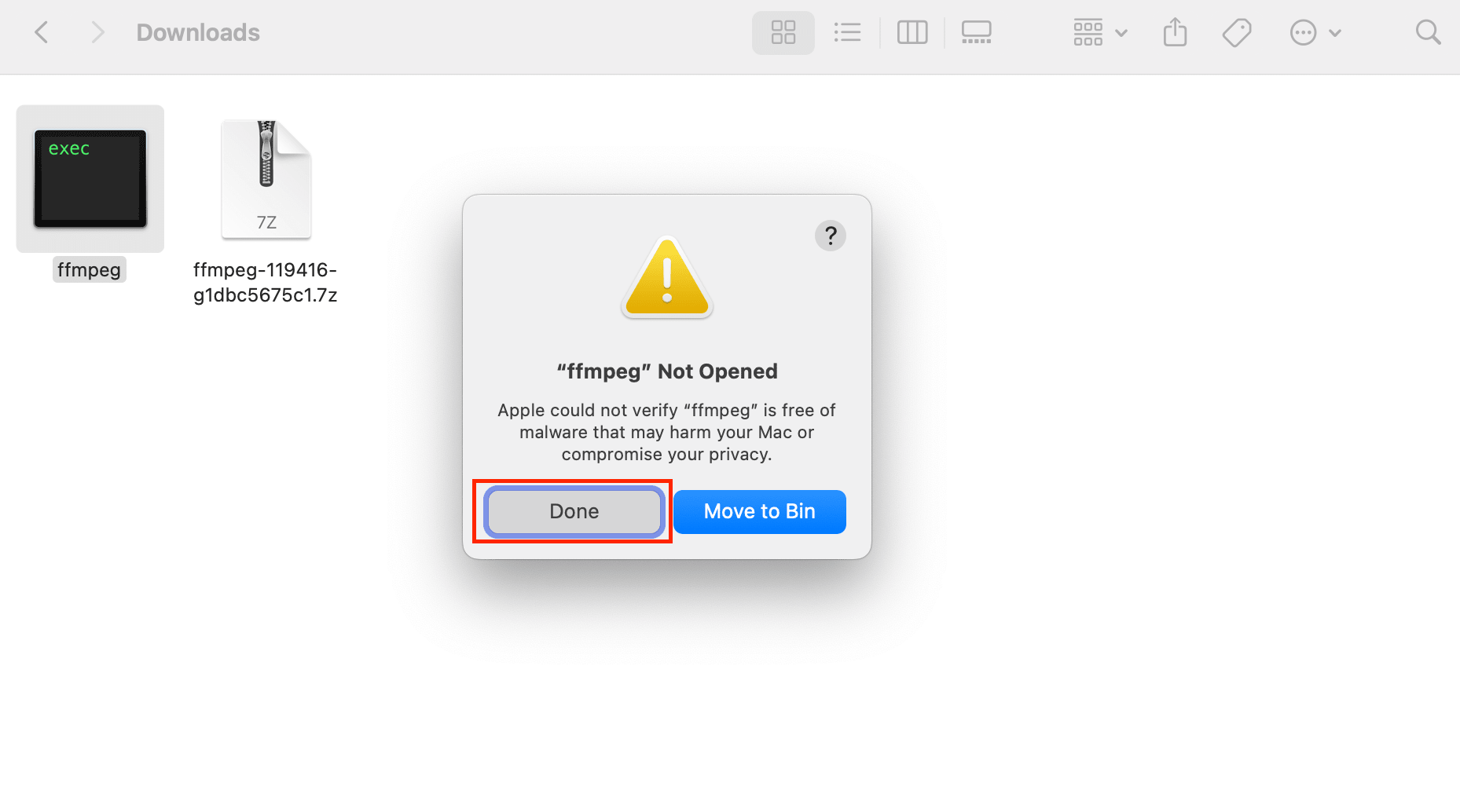 How to Install FFmpeg - warning on macOS.png