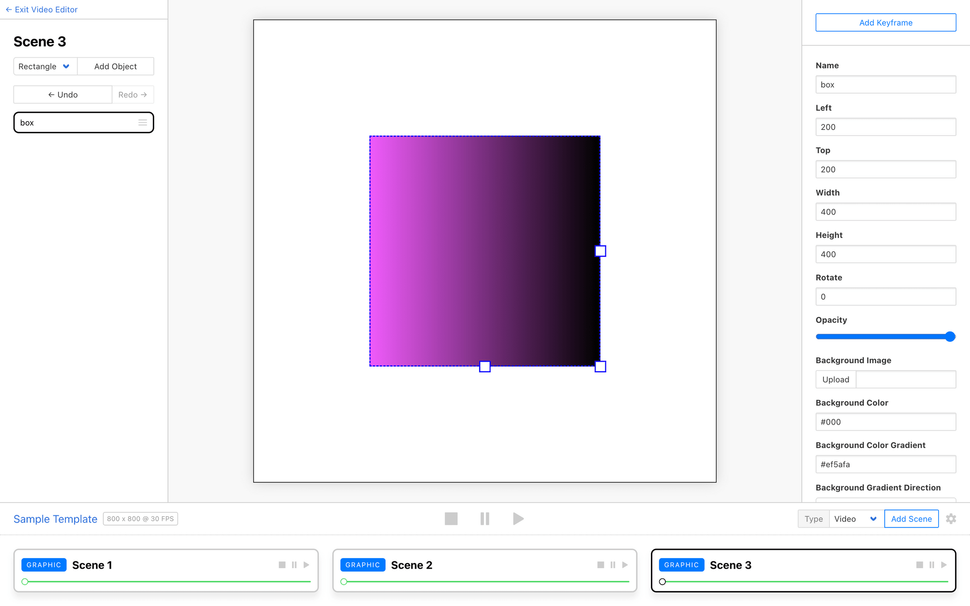 Screenshot of Clipcat editor with different color box