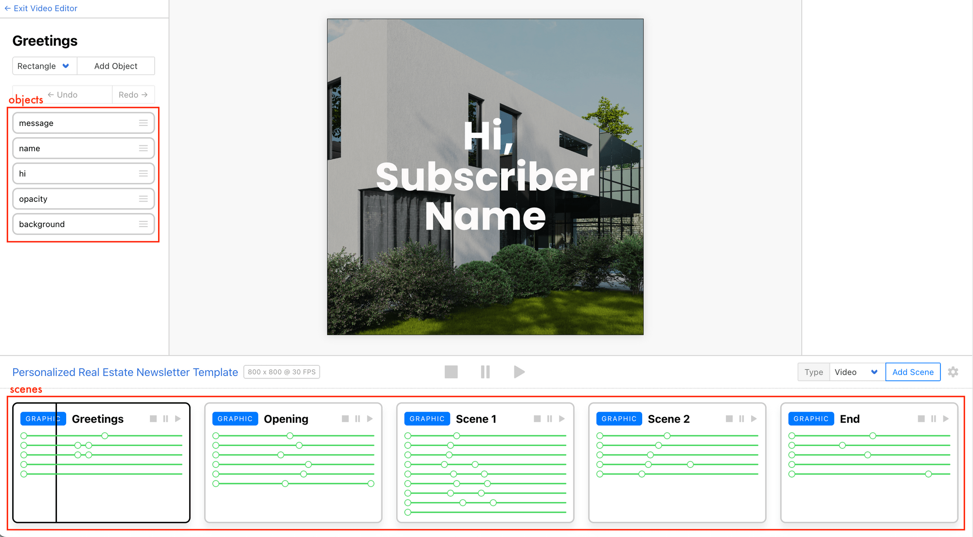 a screenshot of Clipcat template - Personalized Real Estate Newsletter Template.png