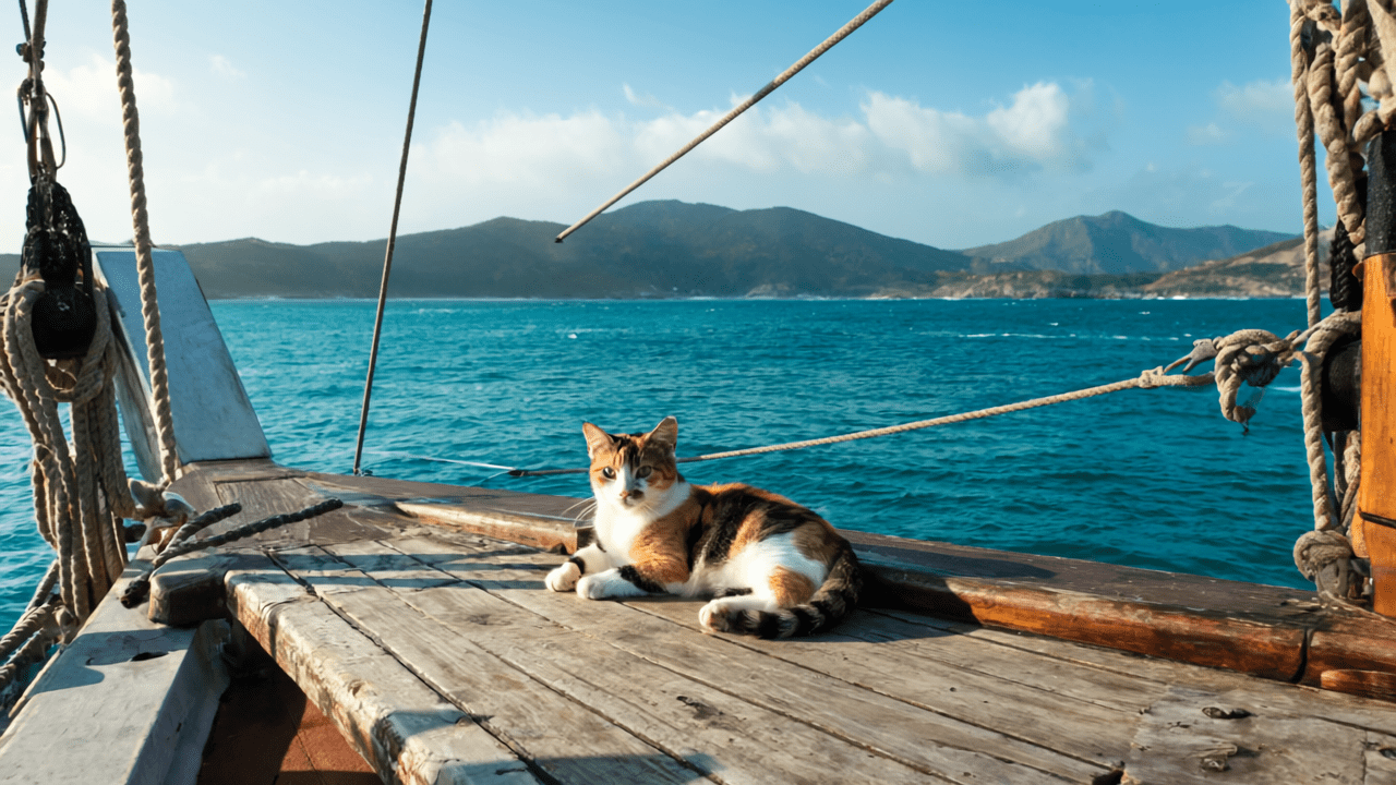Gen4 A wide angle shot of @Kitty enjoying her life on @Boat 2058223576.png