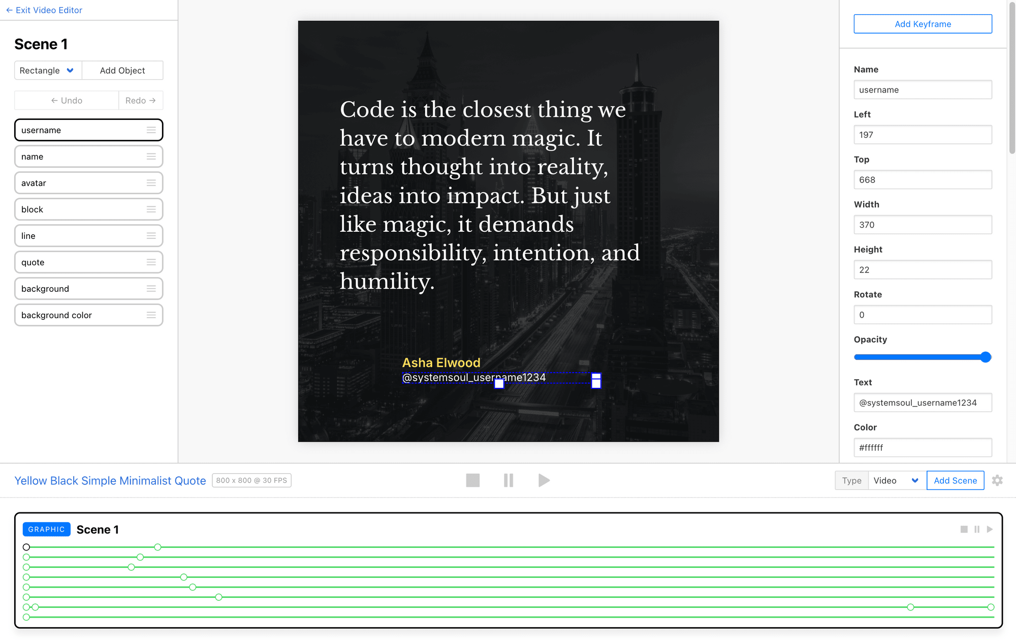 Screenshot of Clipcat template editor