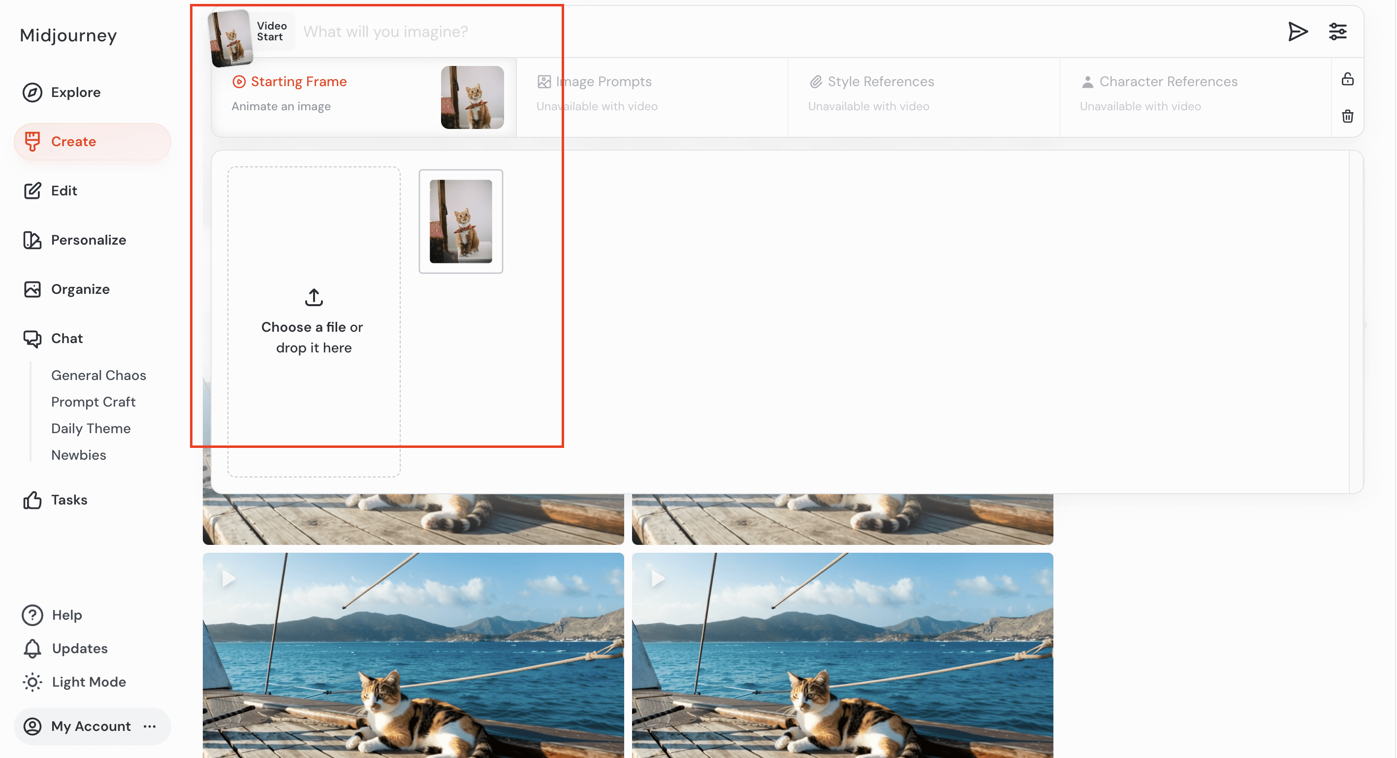 Midjourney - uploading an image to be used as the starting frame for animation.png