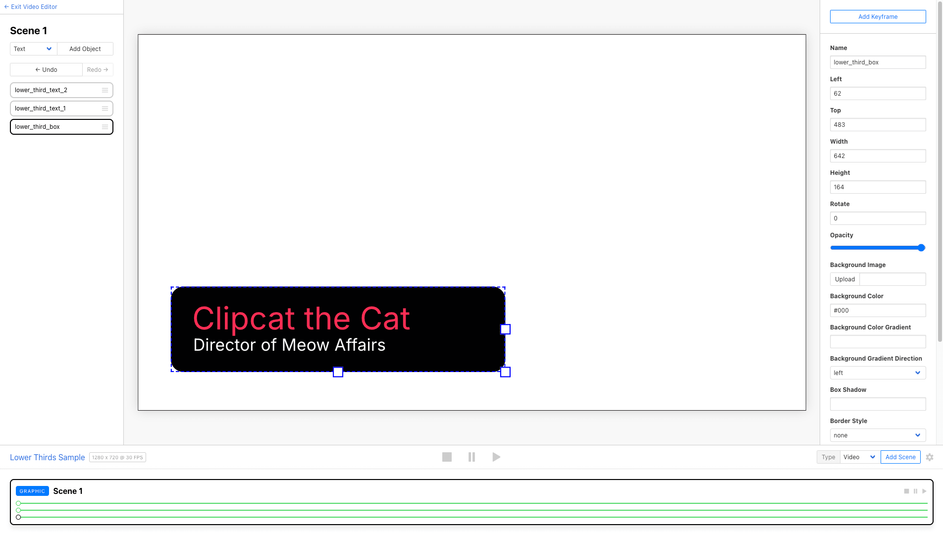 Screenshot of Clipcat editor