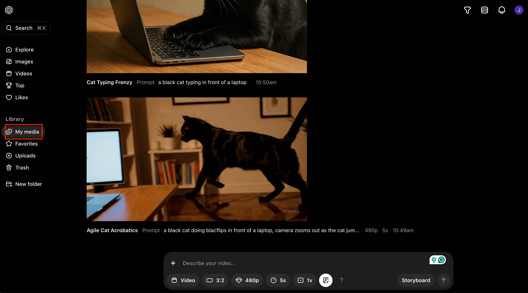 Sora text-to-video generation - My Media.png