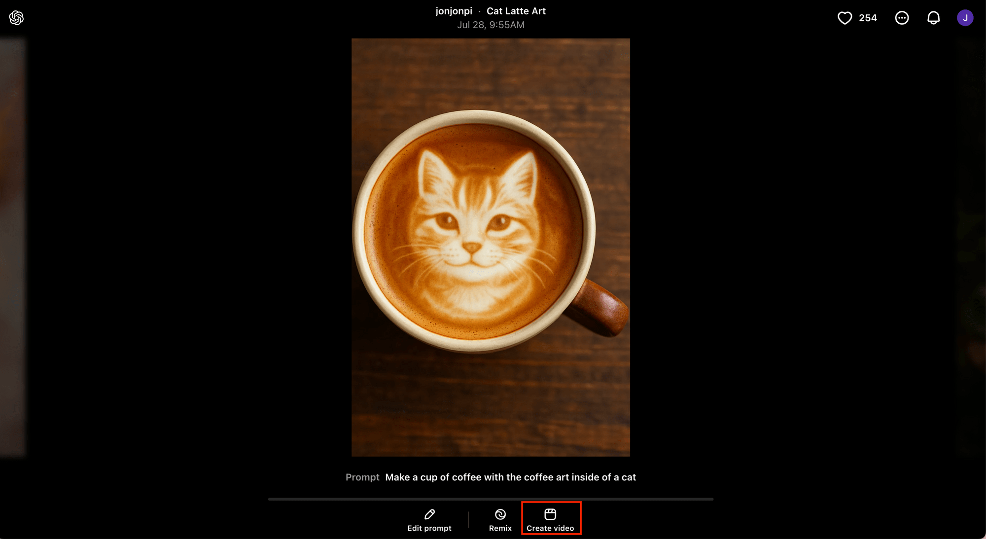 Sora image-to-video generation - animating an image from the "Explore" page.png