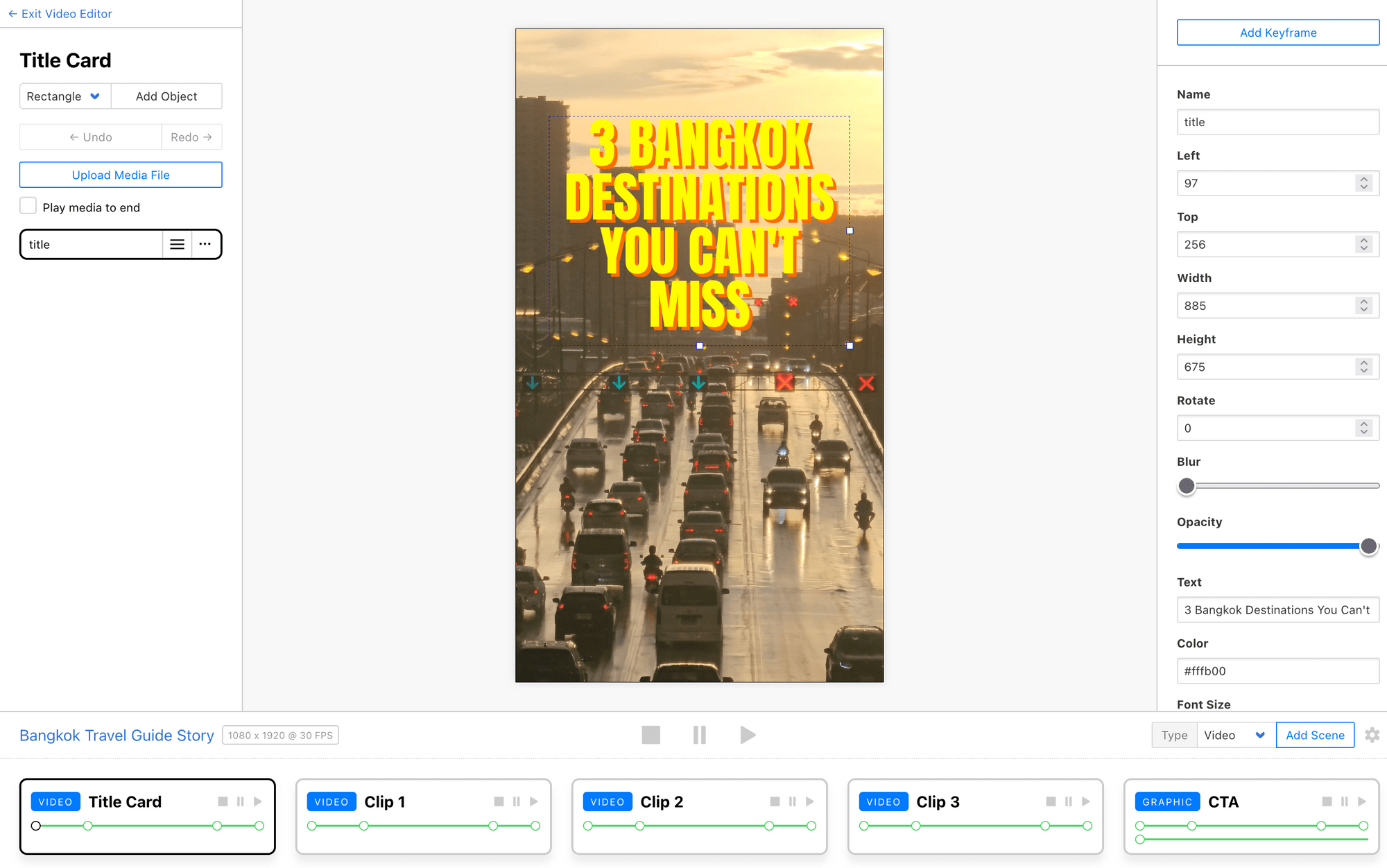 Screenshot of Clipcat editor