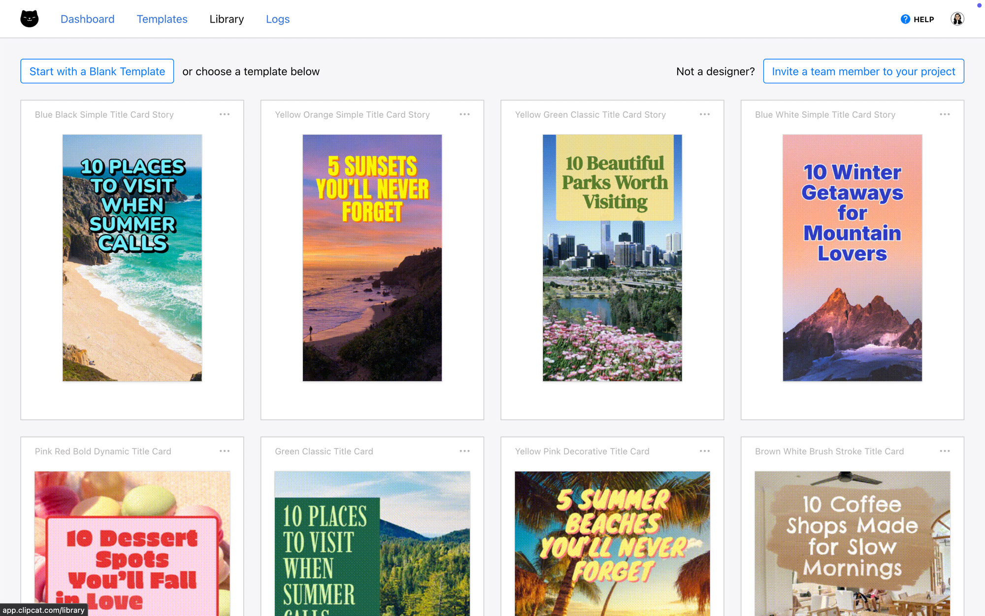 Screenshot of Clipcat library
